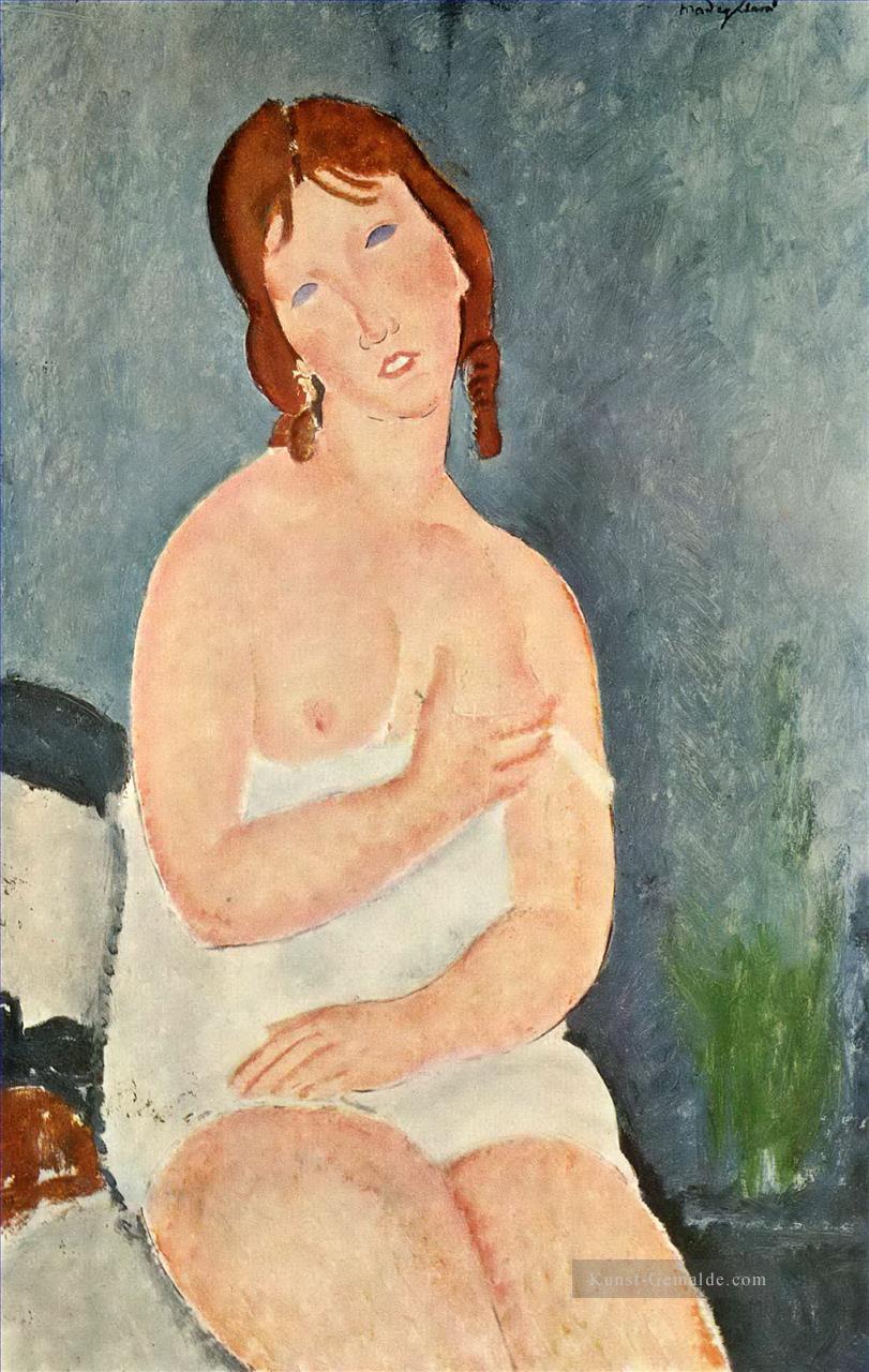 junge Frau in einem Hemd  welches die kleinen milkmaid Amedeo Modigliani Ölgemälde